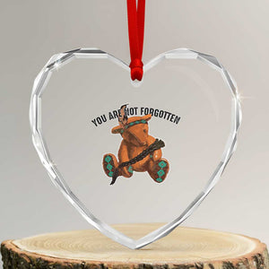Orange Shirt Day Memorial Bear Heart Crystal Glass Ornament You Are Not Forgotten Stolen Children Tribute TS02 Transparent Glass 3'' Heart Print Your Wear