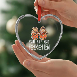 Orange Shirt Day Memorial Moccasins Heart Crystal Glass Ornament You Are Not Forgotten Indigenous Remembrance for Stolen Children TS02 Print Your Wear