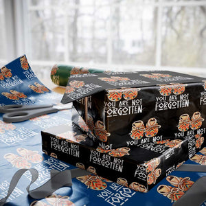 Orange Shirt Day Memorial Moccasins Wrapping Paper Roll You Are Not Forgotten Indigenous Remembrance for Stolen Children TS02 Black Print Your Wear