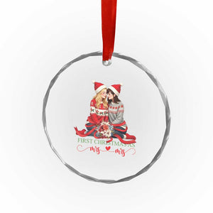Our First Xmas As Mrs Mrs Crystal Glass Ornament LGBT Les Couple Xmas TS09 Print Your Wear