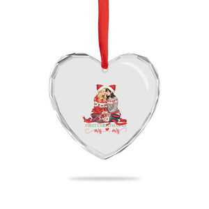Our First Xmas As Mrs Mrs Heart Crystal Glass Ornament LGBT Les Couple Xmas TS09 Print Your Wear