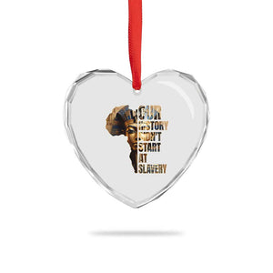 Our History Didn't Start At Slavery Heart Crystal Glass Ornament Black History Month Ancient Egyptian TS11 Print Your Wear
