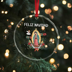 Our Lady of Guadalupe Christmas Crystal Glass Ornament Feliz Navidad TS14 Print Your Wear