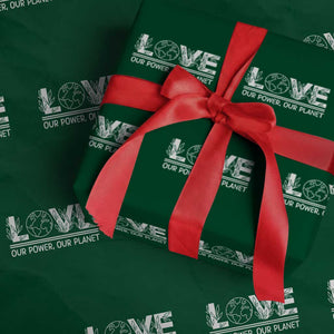 Our Power Our Planet Wrapping Paper Roll Earth Day Eco Friendly TS12 Green Print Your Wear