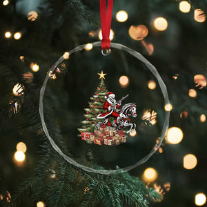 Outlaw Cowboy On Skeleton Horse Crystal Glass Ornament Dark Western Christmas TS12 Print Your Wear