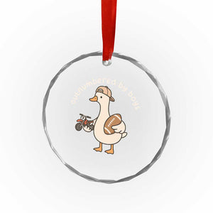 Outnumbered By Boys Funny Mom Goose Crystal Glass Ornament TS11 Print Your Wear