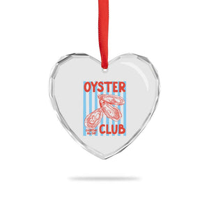 Oyster Club Heart Crystal Glass Ornament Coastal Girls Trip Beach Vacation Gift TS14 Print Your Wear