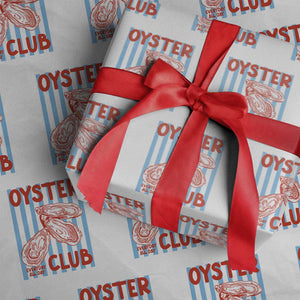 Oyster Club Wrapping Paper Roll Coastal Girls Trip Beach Vacation Gift TS14 White Print Your Wear