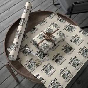 P-47 Thunderbolt WWII Airplane Wrapping Paper Roll American Muscle Vintage TS02 Beige Print Your Wear