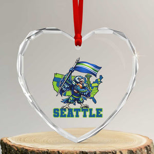 Pacific Northwest Football Pride Heart Crystal Glass Ornament Seattle Fan TS12 Transparent Glass 3'' Heart Print Your Wear