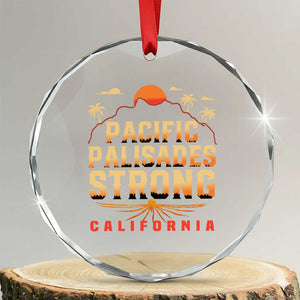 Pacific Palisades Strong Crystal Glass Ornament Support California LA Relief TS02 Transparent Glass 3'' Circle Print Your Wear