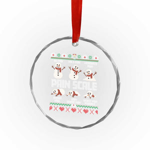 Pain Scale Snowman Crystal Glass Ornament Funny ICU Nurse Christmas TS14 Print Your Wear