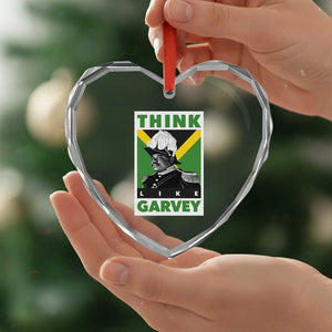Pan Africanism Think Like Garvey Heart Crystal Glass Ornament Marcus Garvey Jamaica Flag TS12 Print Your Wear