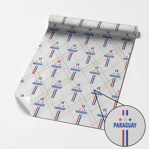 Paraguay Flag Soccer Jersey Style Graphic Wrapping Paper Roll Patriotic Paraguaya Pride Football Fans Sports Spirit TS02 Christmas Plaid Print Your Wear