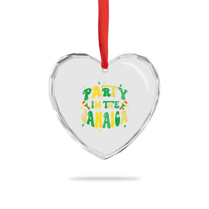 Party in The Jamaica Heart Crystal Glass Ornament Funny Jamaican Independence Day TS10 Print Your Wear