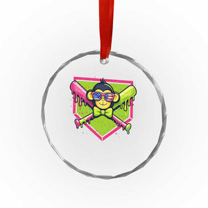 Party Monkey Baseball Drip Funny Animals Lover Crystal Glass Ornament TS11 Print Your Wear