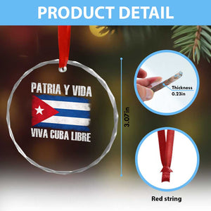 Patria y Vida Cuba Libre Crystal Glass Ornament Freedom Patriotic Cuban Flag TS11 Print Your Wear