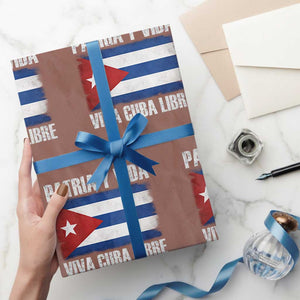 Patria y Vida Cuba Libre Wrapping Paper Roll Freedom Patriotic Cuban Flag TS11 Mocha Print Your Wear