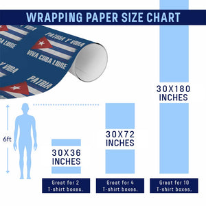 Patria y Vida Cuba Libre Wrapping Paper Roll Freedom Patriotic Cuban Flag TS11 Print Your Wear