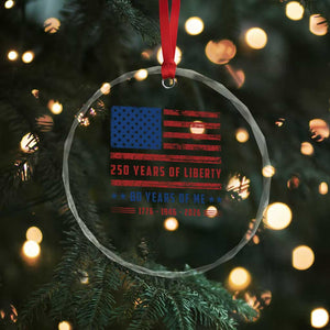 Patriotic 80th Birthday USA 250th Anniversary Crystal Glass Ornament 250 Years of Liberty 1946 80 Year Old Gift