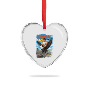 Patriotic Americanana Speed Legend 16 Tribute Heart Crystal Glass Ornament American Hero Bald Eagle Speedway Memorial TS02 Print Your Wear