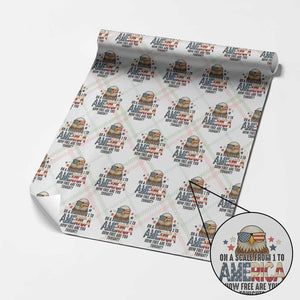 Patriotic Bald Eagle Wrapping Paper Roll How Free Are You Tonight 4th of July TS02 Christmas Plaid Print Your Wear