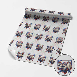 Patriotic Baseball Drip Wrapping Paper Roll USA 250th Anniversary Gift TS12 Christmas Plaid Print Your Wear