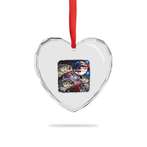 Patriotic Bass Fishing Moon Heart Crystal Glass Ornament 4th Of July Fisherman Gift TS12 Print Your Wear