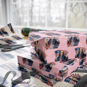 Patriotic Benjamin Franklin Wrapping Paper Roll 250 Years Of Freedom TS12 Light Pink Print Your Wear
