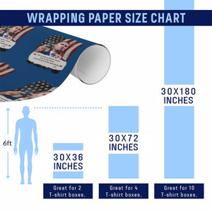 Patriotic Charlie Kirk Legacy Wrapping Paper Roll The Greatness of America Power of the People TS02 Print Your Wear