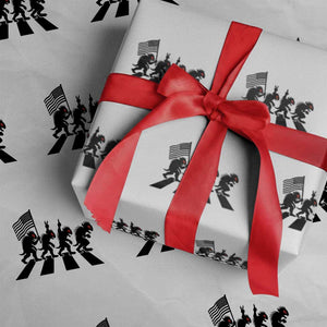 Patriotic Chupacabra Wrapping Paper Roll Funny Cryptid Lover Gift TS12 White Print Your Wear
