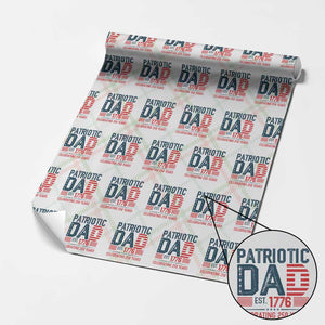 Patriotic Dad 250 Years Wrapping Paper Roll Est. 1776 Funny USA Semiquincentennial TS02 Christmas Plaid Print Your Wear