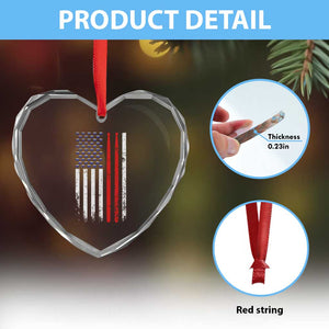 Patriotic Drummer Heart Crystal Glass Ornament Percussionist Gift Drumming Drumsticks American Flag TS10 Print Your Wear