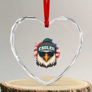 Patriotic Eagle Football Heart Crystal Glass Ornament American Flag Pride Gift TS12 Transparent Glass 3'' Heart Print Your Wear