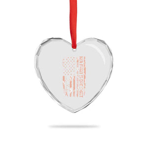 Patriotic Endometrial Cancer Awareness Heart Crystal Glass Ornament Her Fight Our Fight