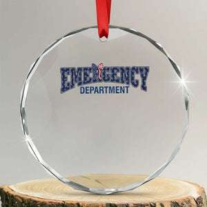 Patriotic ER Nurse Gift Crystal Glass Ornament America 250th Anniversary TS12 Transparent Glass 3'' Circle Print Your Wear