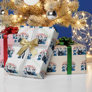 Patriotic Feminist Empowerment Wrapping Paper Roll Girl Will Be Girls Womens Rights 4th of July TS02 Print Your Wear