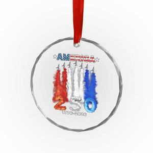 Patriotic Fighter Jets Crystal Glass Ornament USA 250 Years Of Freedom TS12 Print Your Wear