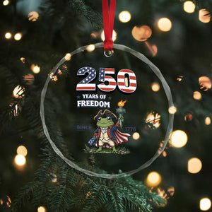 Patriotic Frog Raising The Torch Crystal Glass Ornament 250 Years Of Freedom TS12 Print Your Wear