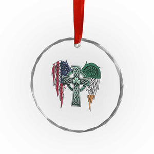 Patriotic Irish American Cross Crystal Glass Ornament St Patricks Day Religious Gift TS12 Print Your Wear