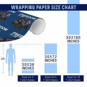 Patriotic Mothman Lover Wrapping Paper Roll Funny USA 250 Anniversary Gift TS12 Print Your Wear