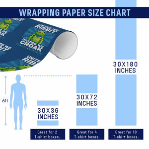 Patriotic Protest Portland Frog Wrapping Paper Roll United We Ribbit Divided We Croak Resist - Print Your Wear
