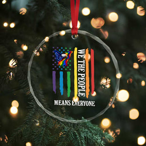 Patriotic Rainbow Pride American Eagle Crystal Glass Ornament We The People LGBT Pride TS12 Print Your Wear