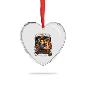 Patriotic Rosie Mechanic Feminist Pride Heart Crystal Glass Ornament 250 Years Of Fixing It TS12 Print Your Wear