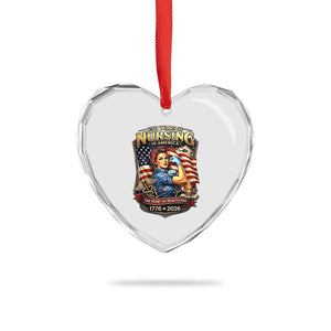 Patriotic Rosie Nurse Feminist Pride Heart Crystal Glass Ornament 250 Years Of Nursing TS12 Print Your Wear