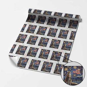 Patriotic Starry Night Cat Wrapping Paper Roll Cat Lover Gift TS12 Christmas Plaid Print Your Wear
