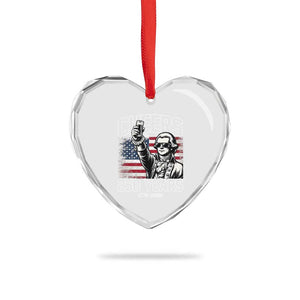 Patriotic Thomas Jefferson Heart Crystal Glass Ornament Cheers To 250 Years TS12 Print Your Wear