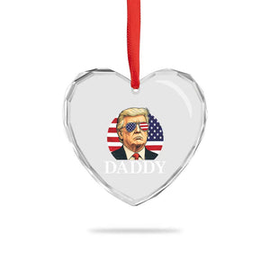 Patriotic Trump Daddy Heart Crystal Glass Ornament American Flag Sunglasses TS02 Print Your Wear