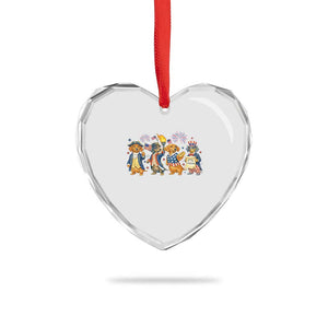 Patriotic Wiener Dog 250th Anniversary Heart Crystal Glass Ornament Dachshund Lover Gift TS12 Print Your Wear