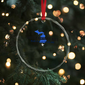 Peace for Grand Blanc Michigan Crystal Glass Ornament United Against Hate TS02 Print Your Wear
